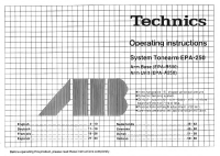 Technics - EPA-250 - Owners manual 